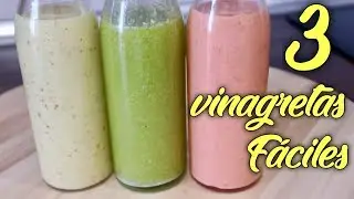 3 VINAGRETAS O ADEREZOS PARA ENSALADAS, recetas fáciles de preparar