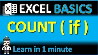 1 Minute Excel.  How to use Count IF