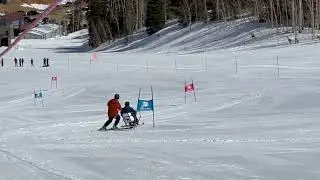 Dave Rickers and Nate Hanson race at the Tetra Ski in Inaugural Event at Powder Mountain, UT.
