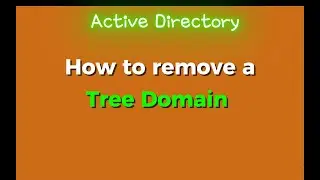 AD: Removing existing tree domain from the forest.  | 28-100 examples