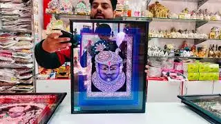 Shrinath Ji 4D 5D hand made wooden lighting frame ! All Size Available ! #shrinathji #viralvideo
