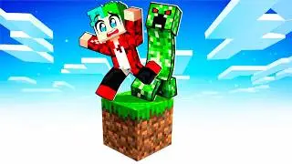 MINECRAFT pero SOBREVIVO en UN SOLO BLOQUE! | Karim Juega