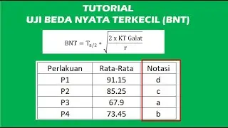 Tutorial Uji Beda Nyata Terkecil (BNT) atau Uji Least Significant Difference (LSD)