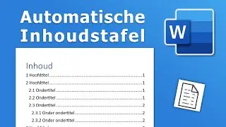 De inhoudsopgave | Automatische inhoudstafel generen in Word