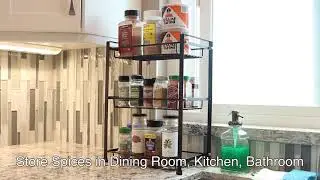 3-Tier Spice Rack for  Kitchen Bathroom Organizer Bronze
