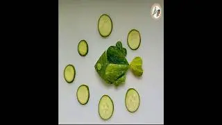 Vegetable Fish 🐟  using cucumber 🥒 & heart ❤️ shaped cookie cutter #vegetables #fish
