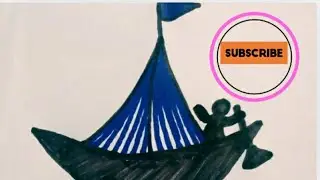 Pal tola nouka |  পাল তোলা নৌকা #viral #viralvideo #art #boatdrawing #drawingtutorial