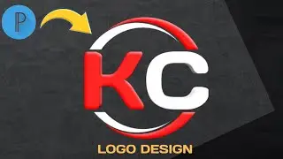 K C Professional Logo Design Tutorial |Pixellab logo design🔥👌
