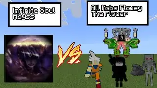Infinite Soul Abyss vs All Mobs Flowey The Flower In Minecraft - Minecraft Mob Battle