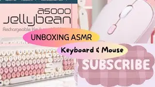 UNBOXING JELLYBEAN A5000 KEYBOARD & MOUSE ASMR 🎀✨️🎶⌨️🖱 #jellybeana5000 #keyboardandmousesetup #cute
