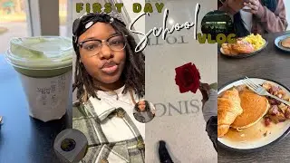 FIRST DAY OF SCHOOL VLOG | breakfast, finding my classes, coffee run & navigating campus
