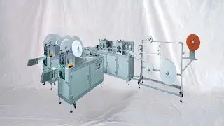 1+2 type tie on face masks making production equipment masks with 4 lang loops maker آلة أقنعة الوجه