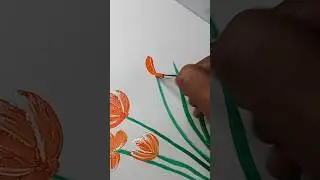 One strock flower painting 🌸 #shorts #painting #flower#trending #art #acrylicpainting #viralshorts