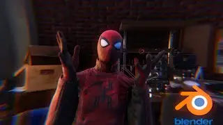 Spider Man Animation - SpiderVerse Style Animation - Blender 3D