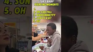 Top 5 Baby getting piercings moments 😂 | #short #shorts #shortvideo #fyp #fypシ #tiktok #usa