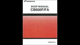 Honda CB600f PC41 2007 2008 Service ilustration manual , Workshop Manual , Service manual,Hornet
