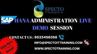 SAP HANA ADMIN ONLINE TRAINING DEMO CLASSES