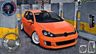 Volkswagen Golf Hatchback Hard Parking in Narrow Spaces | Car Parking 3D Game | Android Gameplay