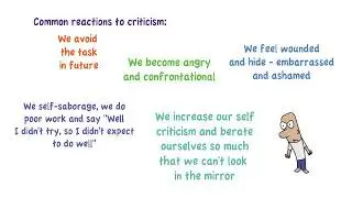Dealing with criticism