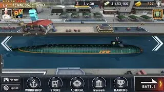 Warship Battle: TENNESSEE OHIO submarine in Boss Attack gameplay.