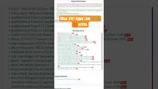 Bihar STET Apply Link🔗🖇️ 🚫 active #stet #bstet2025