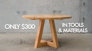 Round Dining Table Build with Only $300 in Tools and Materials