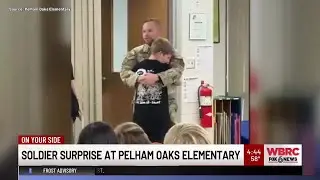 Soldier surprise at Pelham Oaks Elementary