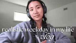 a realistic weekday routine 👩🏻&zwj;💻ˎˊ˗⋆｡&deg;✩