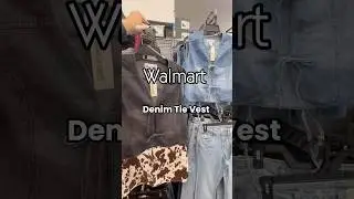 Walmart denim vest with front ties!!  #walmart #walmartfinds #walmartfashion #affordablefashion
