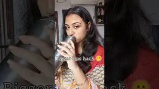 Bottle lip plumping hack #lipplumping #viralhacks #trendingshorts