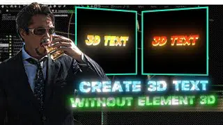 Create Trending 3D Text in After Effects Without Any Plugins | Easy Script Tutorial After Effects