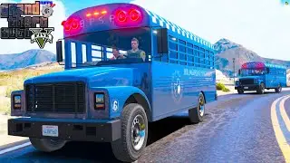 Inmates Escaping Prisoner Transport Bus - GTA 5 Prison Guard Roleplay