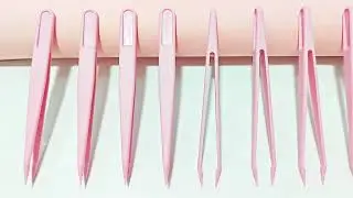Plastic Tweezers for Crafts & Kids - Bulk Pack, Straight/Bent/Curved Tweezers Set for DIY Jewelry