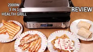 AMZCHEF 2000W 3 in 1 Health Grill Review & Demonstration