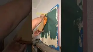 Tutorial for Decorative plaster using gold transfer paper and a stencil. #artist #art #tutorial