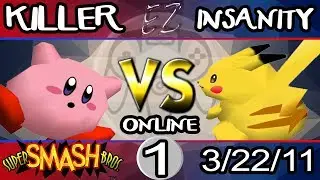 Super Smash Bros  64   KillerKirby vs {PB} InsanityPikachu   240p