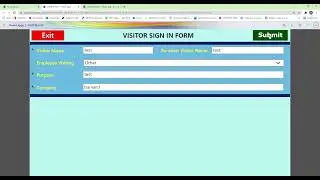 VISITOR LOG   Power Apps   HARSH PATEL FINAL PROJECT