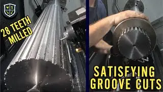 SATISFYING 4-Axis Spline Teeth Cuts (28 TEETH TOTAL)