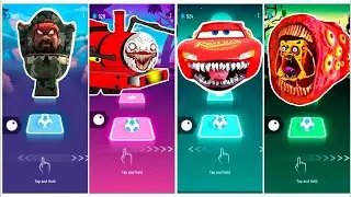 Skibidi Toilet vs Cho Cho Charles vs McQueen Eater vs Bus Eater | Tiles Hop