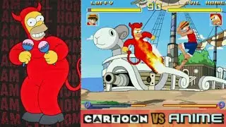Evil homer gameplay MUGEN cartoon vs anime