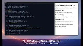#1 &ndash; HTML Document Structure (Struktura HTML dokumentu)