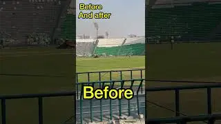 Breaking news Qaddafi stadium | before and after | icc champion trophy 2025 |