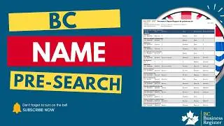 BC Name Pre-Search Service: How to Reserve Your Business Name in British Columbia