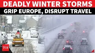 Europe Winter Crisis: 6 Killed, Snow Snarls Travel Across North | Flights Cancelled