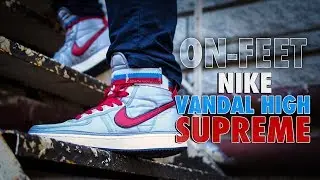 [On-feet] Nike Vandal High Supreme OG in Metallic Silver & Red (2017)