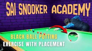 Black ball potting exercise with placement. Sai Snooker Academy