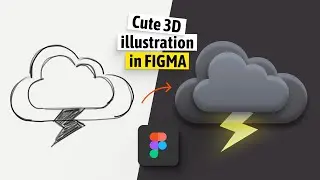 Figma for digital artists | Cute 3d illustration on Figma | Figma Tutorial
