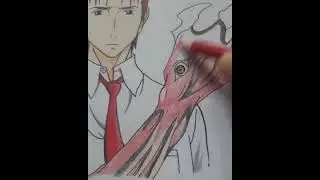 drawing shinichi izumi from parasyte : the maxim