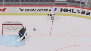 That new NHL 22 glitch goal. This isn't good.