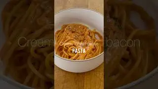 ~Creamy Tomato Bacon Pasta~  #cook #food #recipe #blog  #homemade #cooking #trending #trendingshorts